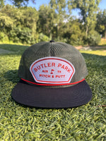 Load image into Gallery viewer, Mesh Patch Cap — Olive/Red
