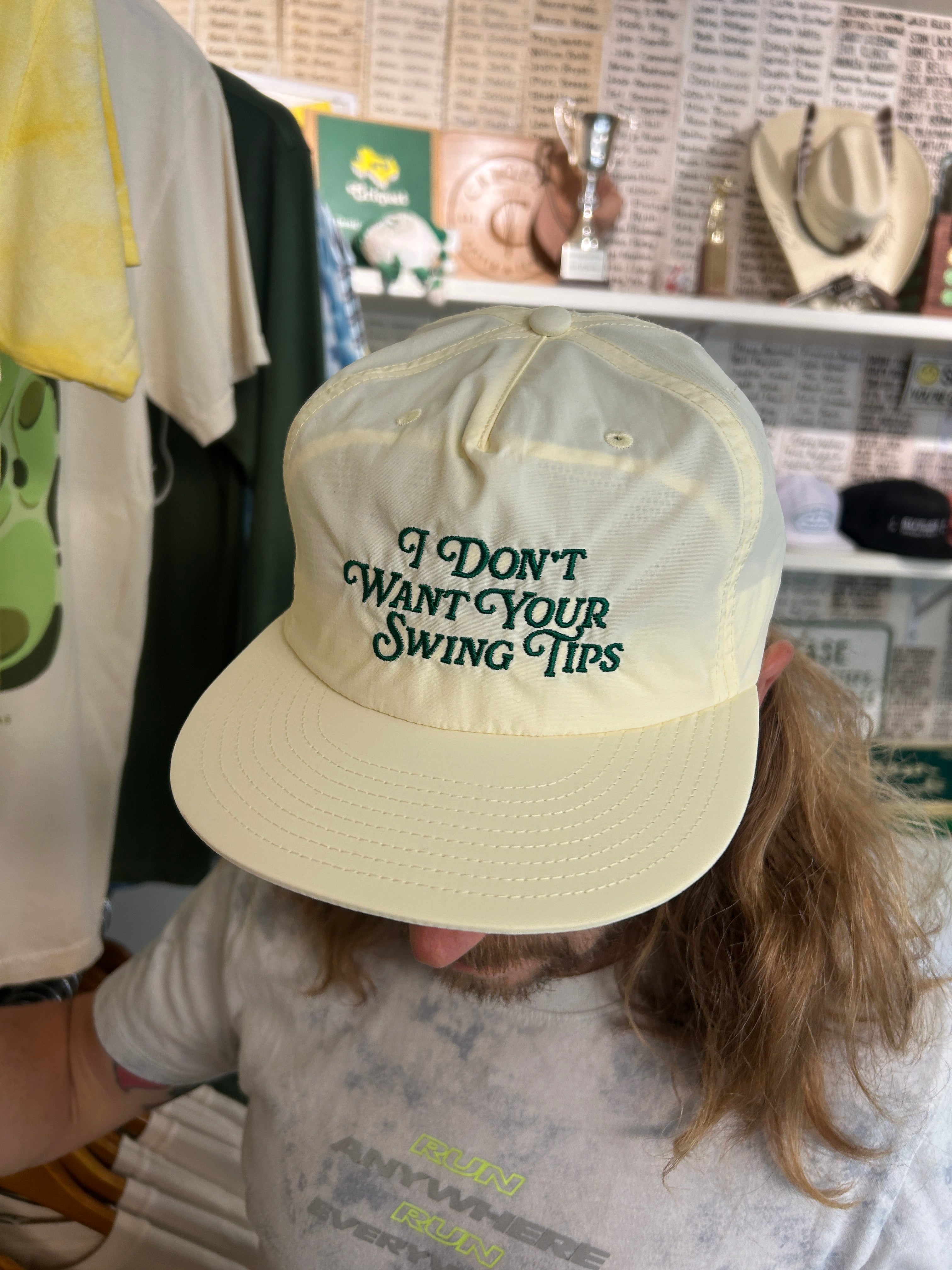 Sierra Madre "I Don't Want your Swing Tips" Hat (Butter/Green)